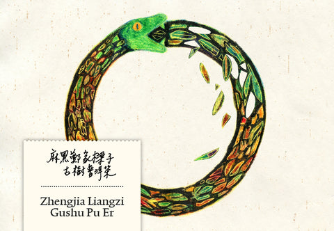 ZhengjiaLiangzi Mahei Gushu Pu Er 100g | Schlangenjahr Edition