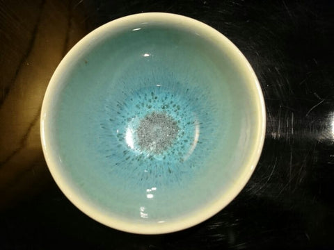 Teeschale Abenddämmerung - Jun Glasur (Blau)